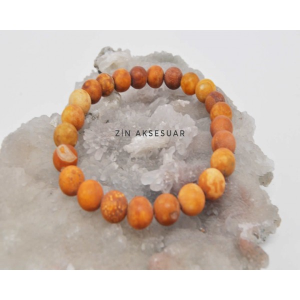  8 mm. Tibet Agate Bracelet
